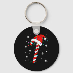 Christmas Candy Cane Hat Santa Xmas Holiday Toddle Keychain