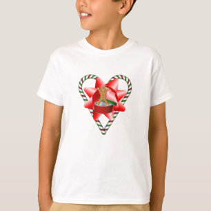 Christmas Candy Cane Heart Cookie Cute T-Shirt