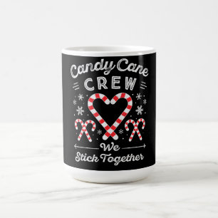 Christmas Candy Cane Heart Crew Family Matching Magic Mug