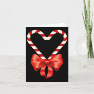 Christmas Candy Cane Heart For Children Men Women Card