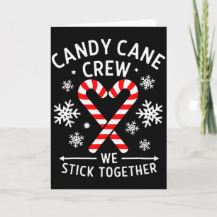 Christmas Candy Cane Heart Holiday Family Matching Card