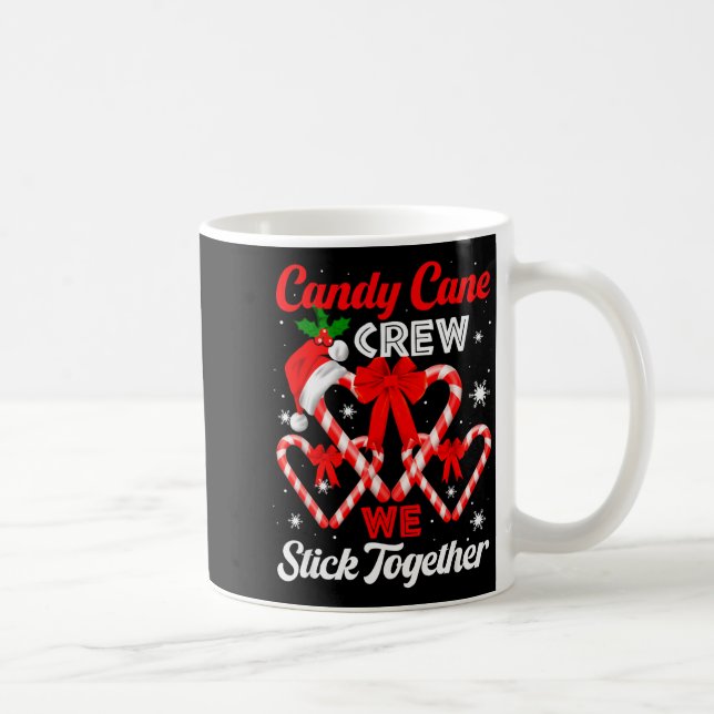 Christmas Candy Cane Heart Holiday Family Matching Coffee Mug (Right)