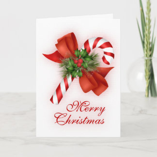 Christmas Candy Cane Holiday Card
