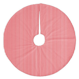 Christmas Candy Cane in Christmas Red Fleece Tree Skirt
