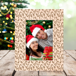 Christmas Candy Cane Pattern 5x7 Etched Frames