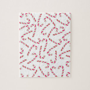 Christmas candy cane pattern jigsaw puzzle