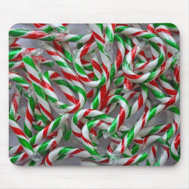 Christmas candy cane pattern mouse pad (Front)