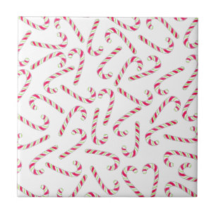 Christmas candy cane pattern tile