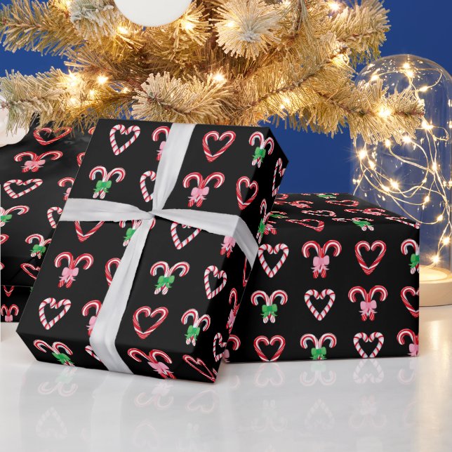 Christmas Candy Cane Pattern Wrapping Paper (Holidays)