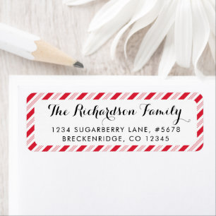 Christmas Candy Cane Red Stripes Pattern Holiday