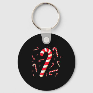 Christmas Candy Cane Santa Xmas Family Kid Toddler Keychain