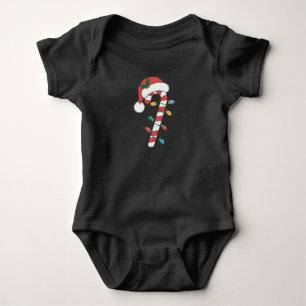 Christmas Candy Cane Santa Xmas Kids Baby Bodysuit