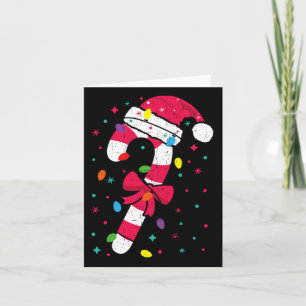 Christmas Candy Cane Santa Xmas Kids Toddler Youth Card