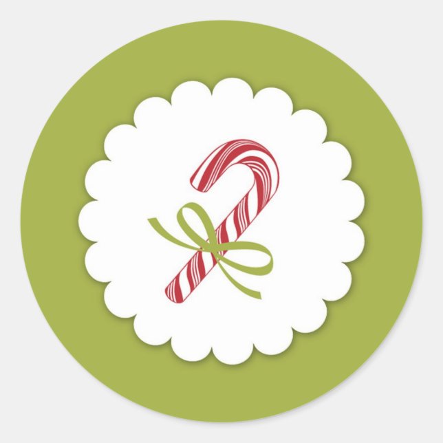 Christmas Candy Cane Sticker (Front)