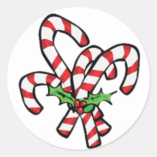 Christmas Candy Cane Sticker