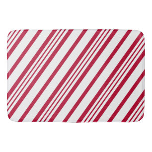 Christmas Candy Cane Stripe Bath Mat