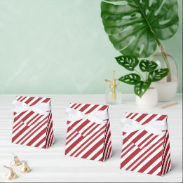 Christmas Candy Cane Stripes Favor Box