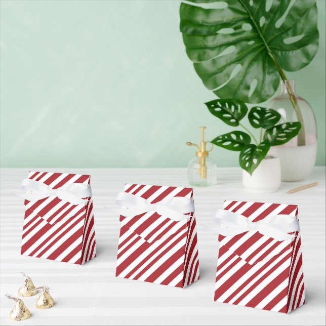 Christmas Candy Cane Stripes Favor Box (Multiple)