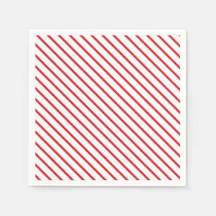 Christmas Candy Cane Stripes Pattern Napkin