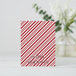 Christmas Candy Cane Stripes Postcard