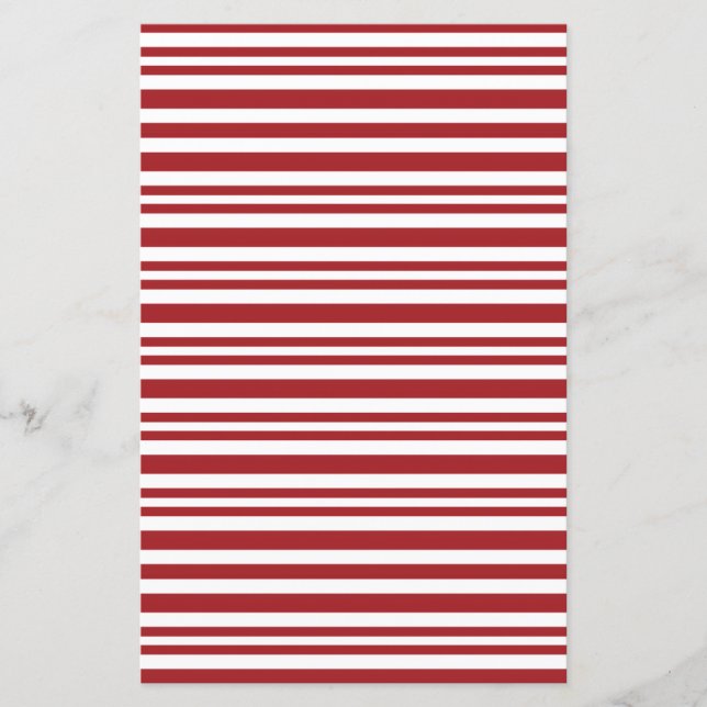 Christmas Candy Cane Stripes Scrapbook Paper (Front)