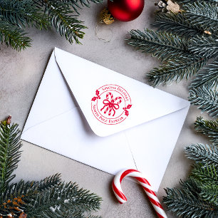 Christmas Candy Cane Wood Art Stamp