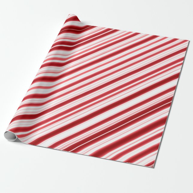 Christmas Candy Cane Wrapping Paper (Unrolled)