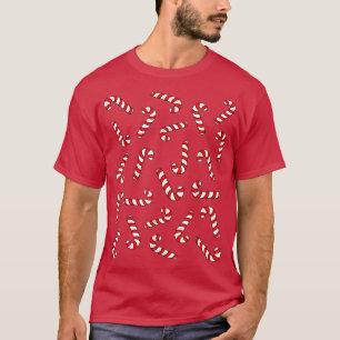 Christmas Candy CaneKids Candy Canes Pyjamas Famil T-Shirt