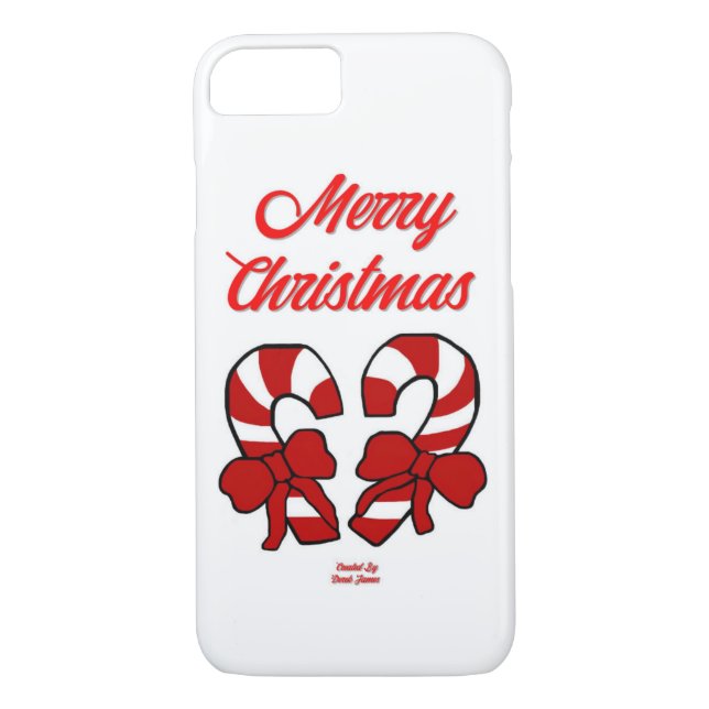 Christmas Candy Canes Apple iPhone 8/7 Case (Back)