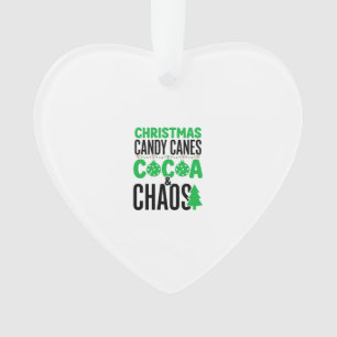 Christmas Candy Canes Cocoa Chaos Design Ornament