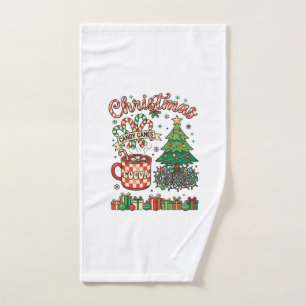 Christmas Candy Canes Cocoa Chaos Tree Mug Present Hand Towel