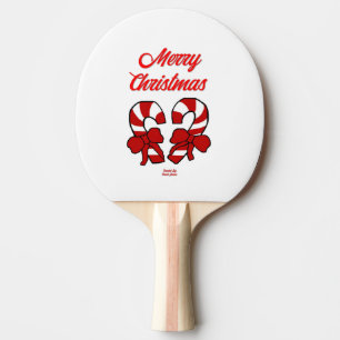 Christmas Candy Canes Ping Pong Paddle