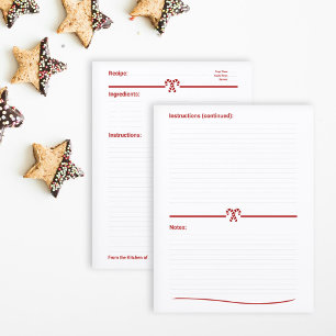 Christmas Candy Canes Recipe Cookbook Page