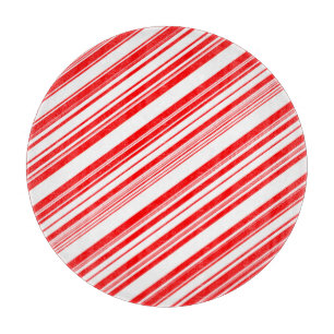Christmas Candy Canes Red White  4Erin Cutting Board