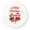 Christmas Candy Canes Round Magnet