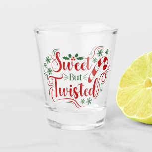 Christmas Candy Canes Shot Glass