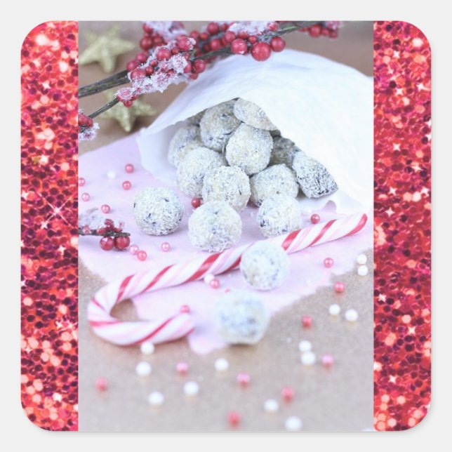 Christmas Candy Canes Sticker (Front)