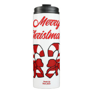 Christmas Candy Canes Thermal Tumbler
