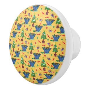 Christmas candy ceramic knob