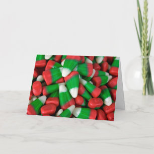 Christmas candy corn holiday card