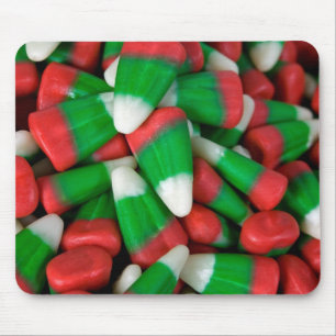 Christmas candy corn mouse pad
