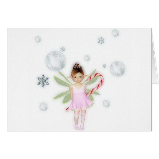 Christmas candy fairy card
