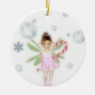 Christmas candy fairy customizable ornament