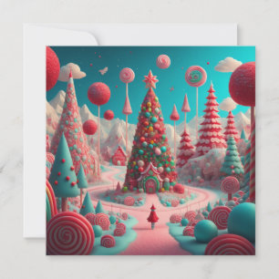 Christmas candy land Holiday Card