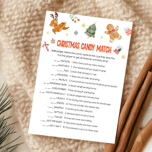 Christmas Candy Match Game Holiday Card