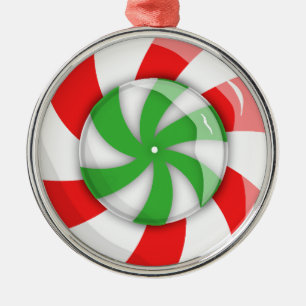 Christmas Candy Metal Ornament