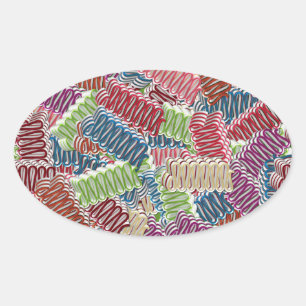 Christmas Candy-OVAL STICKERS