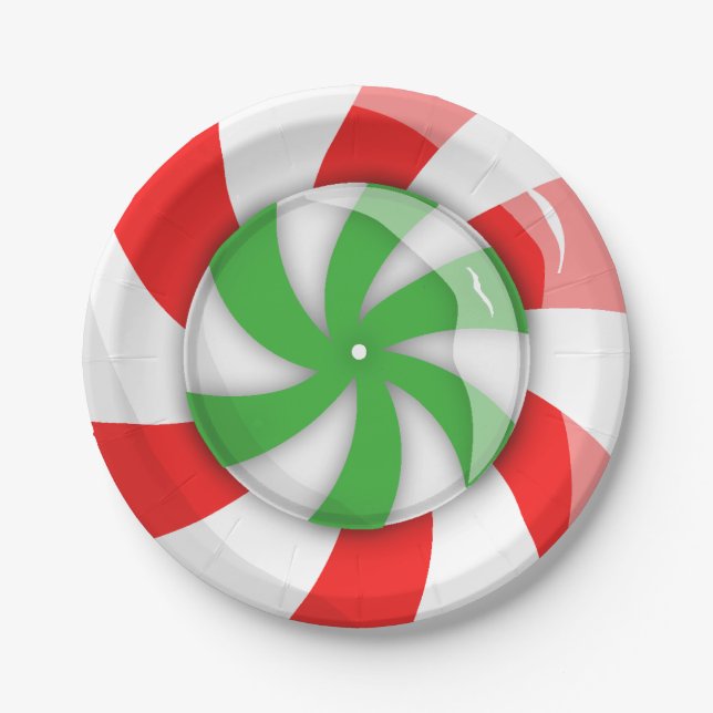 Christmas Candy Paper Plate (Front)