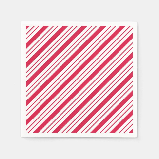 Christmas Candy Peppermint Party Holiday Napkins (Front)