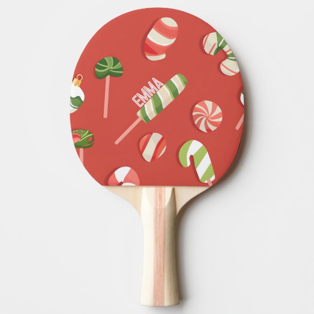 Christmas Candy Ping Pong Paddle (Front)